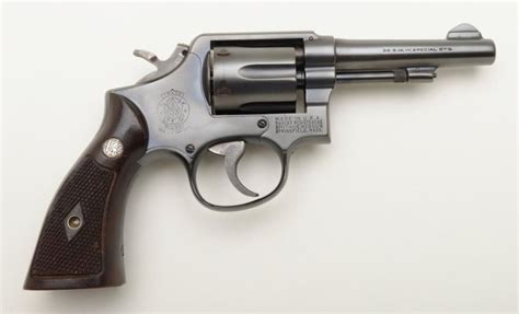 Smith And Wesson Model 10 Da Revolver 38 Special Cal 4” Barrel Old