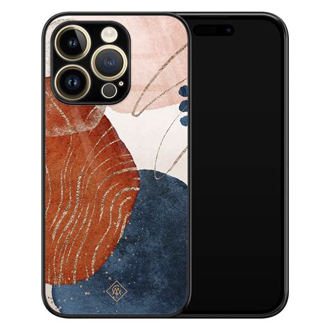 Iphone Pro Max Glazen Hardcase Abstract Terracotta Casimoda Nl