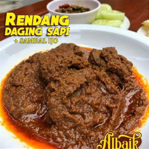 Jual Frozen Rendang Daging Sapi Albaik 5 Potong Sambel Cabe Hijau