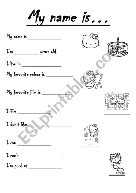 My Name Is Esl Worksheet By Xana Machado Worksheets Library