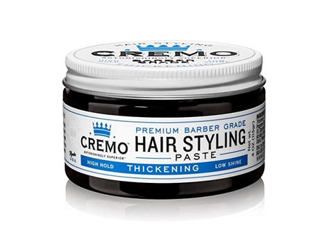 Cremo Premium Barber Grade Hair Styling Thickening Paste High Hold Low Shine 4 Oz Ingredients