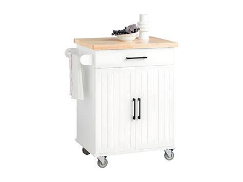 Carrito Auxiliar De Cocina Con Puertas Caj N Toallero Y Ruedas