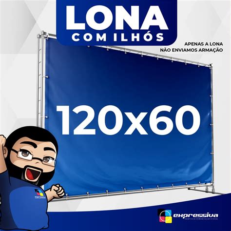 Banner Faixa Lona 120 X 60 Cm 280gr Personalizado Acabamento