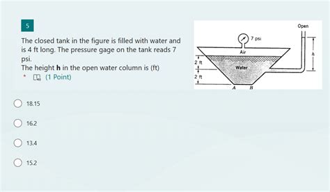 5 The Closed Tank In The Figure Is Filled StudyX