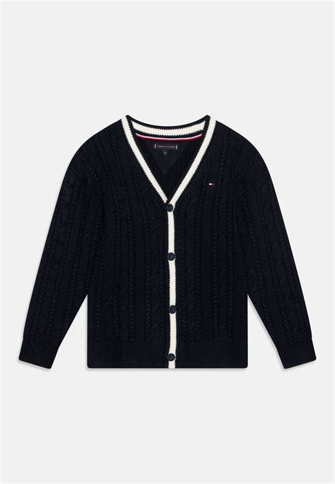 Tommy Hilfiger Essential Cable Cardigan Desert Sky Dark Blue