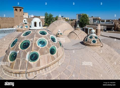 The Roof Of Sultan Amir Ahmad Historical Bath In Kashan Iran Stock