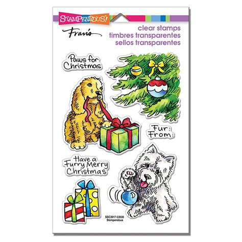 Stampendous Furry Christmas Perfectly Clear Stamps 744019240230