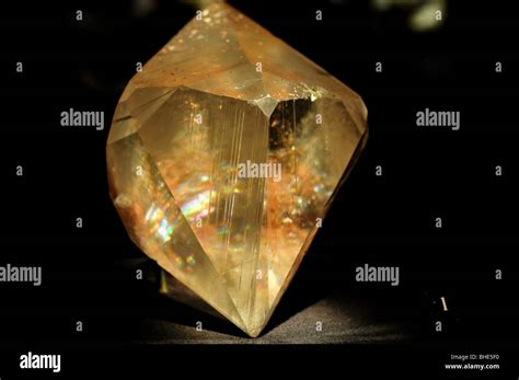 Calcite crystal, calcium carbonate CaCO3 Stock Photo - Alamy