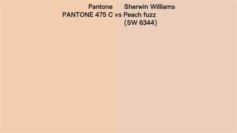 Pantone C Vs Sherwin Williams Peach Fuzz Sw Side By Side