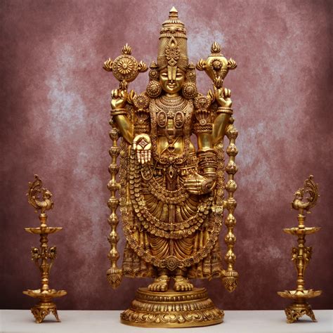 48 Brass Tirupati Balaji Murti Exquisite Idol Collection