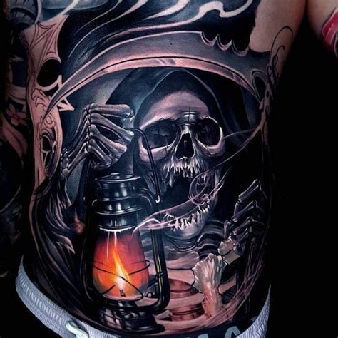 Pin By MoonKat On Your Time S Up Reaper Tattoo Skull Sleeve Tattoos