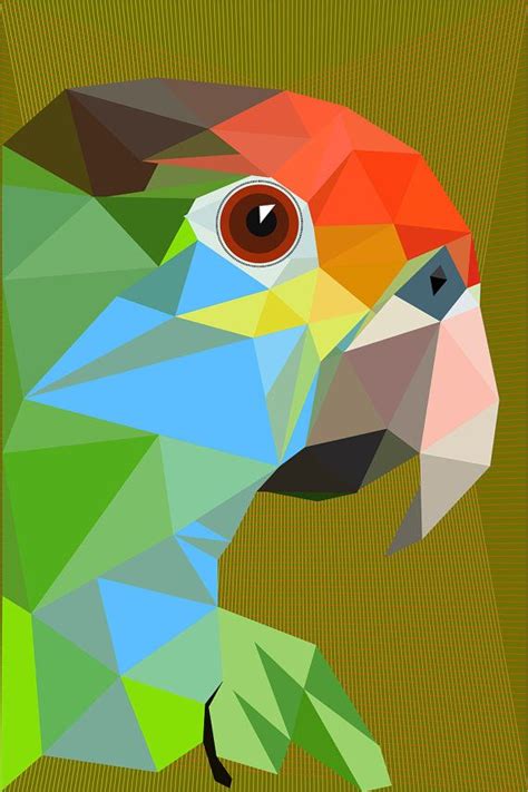 Extra Large Print X X X Big Parrot By Villavera Arte