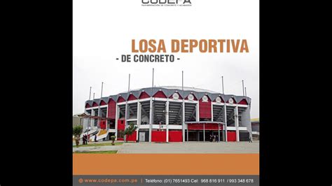 Codepa Losa Deportiva De Concreto Coliseo Eduardo Dib S Lima Per