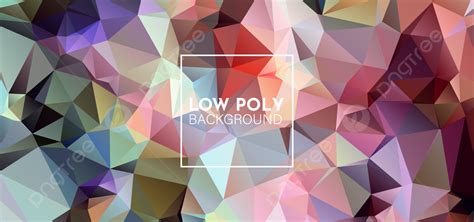 Multi Color Geometric Triangular Low Poly Style Vector Polygonal