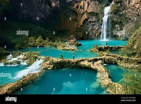 Beautiful El Salto Del Meco Waterfall Huasteca Potosina San Luis