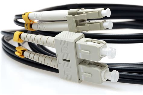 M Lc To Sc Gb Om Duplex Multimode Fiber Optic Cable In Black