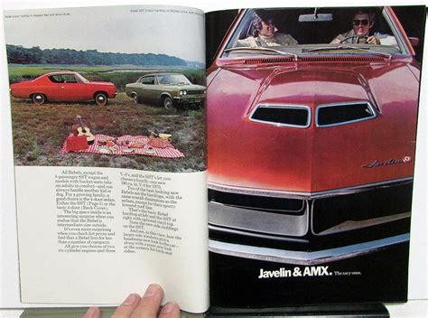 1970 Amc Hornet Rebel Ambassador Javelin Amx American Motors Sales Brochure Orig