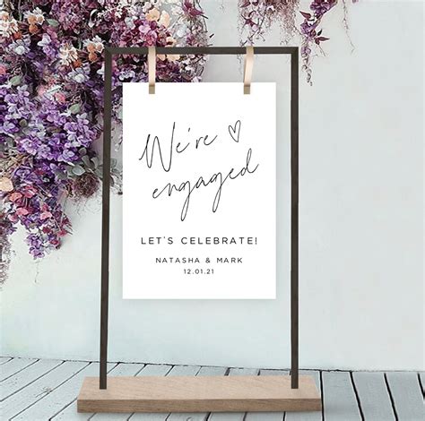 Engagement Party Sign Wedding Engagement Sign Print Etsy Australia