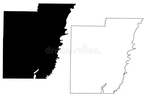 Map Of Calhoun County In Florida Stock Vector Illustration Of Lakes