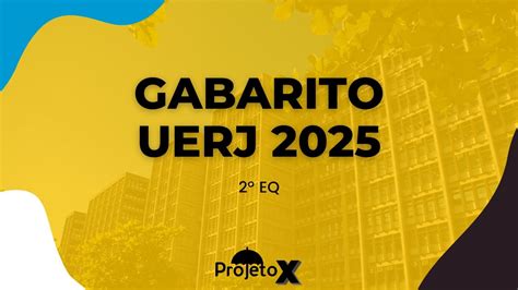 GABARITO UERJ 2º EQ 2025 AO VIVO YouTube