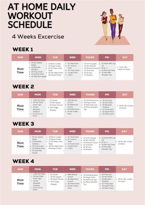 Weekly Workout Schedule For Women