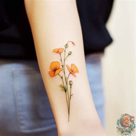 The Meaningful Symbolism of California Poppy Tattoos – 40 Designs - inktat2.com