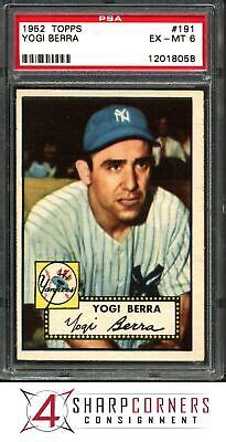 1952 TOPPS 191 YOGI BERRA YANKEES HOF PSA 6 EBay