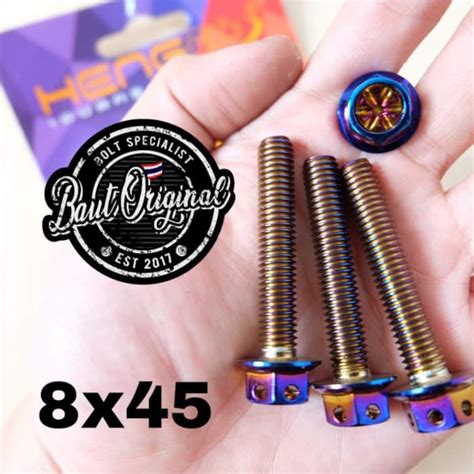 Jual Baut Probolt X Flower Blue Drat Panjang Cm Original Heng