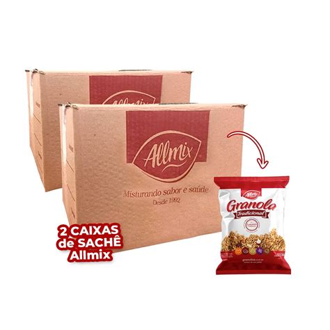 Granola Trad Castanhas E Passas G Kit C Saches Allmix