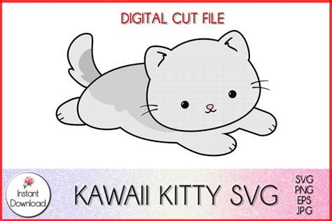 Cute Cat Svg Kawaii Kitty Clipart