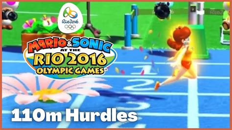 Mario And Sonic Rio 2016 Arcade 110m Hurdles Daisy Gameplay Youtube