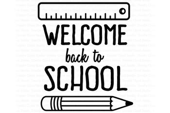 Welcome Back To School Clipart Black And White