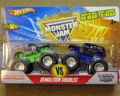 Hot Wheels Monster Jam Demolition Doubles Grave Digger Vs Son Uva Digger 164 Scale