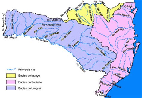 Geografia Chapecó Hidrografia De Santa Catarina