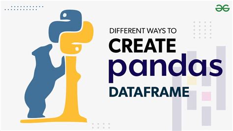 Different Ways To Create A Pandas Dataframe Geeksforgeeks Youtube