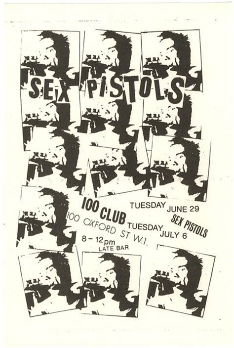 An Original Sex Pistols B W Flyer Designed By Jamie Reid And Printed By Him In Preparation For