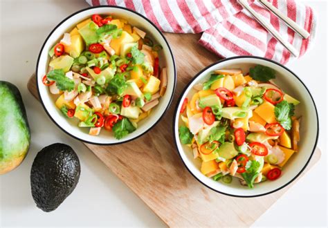 Frisse Mango Salade Met Avocado En Rode Peper Healthtastic