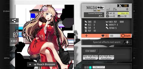 Glitchy Mg34 Devine Peach Blossom Sprite Rgirlsfrontline