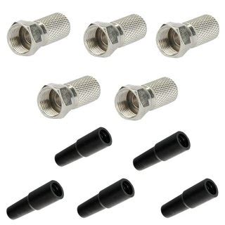 5x F Stecker 7mm 5x Gummitülle für F Stecker UV und Witte