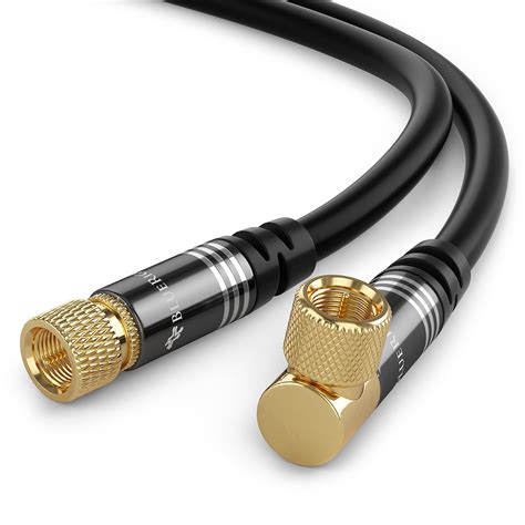 Buy Bluerigger Rg6 Digital Coaxial Audio Video Cable 25ft 90° Angled To Straight Male F Type