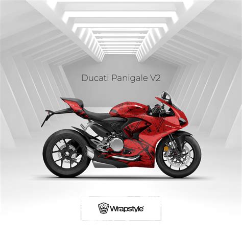 Ducati Panigale V2 Black And Red Design Wrapstyle