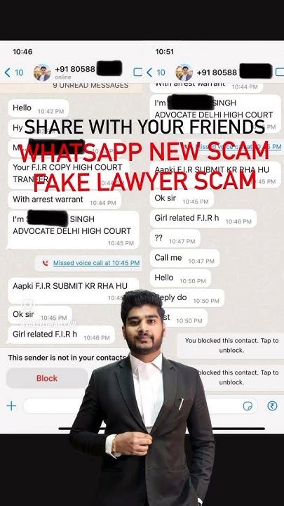 Whatsapp New Scam Fake Advocate Scam Alert Scam Whatsapp Instagram Snapchat Message Fake