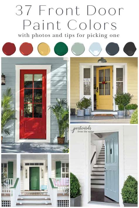 Front Door Paint Colors And How To Pick One Postcards From The Ridge