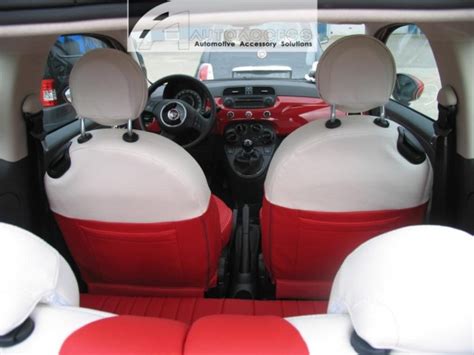 Fiat 500 Interior upgrade Red/White