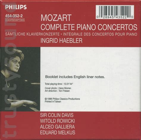 Trustysound Products Mozart Complete Piano Concertos Haebler