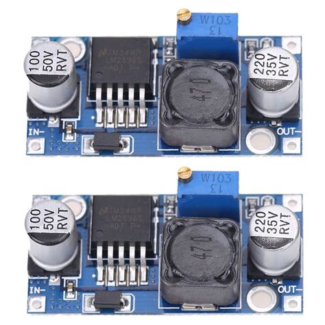 ELEG 2 Pcs LM2596 DC DC Step Down Converter Power Module LM2596S