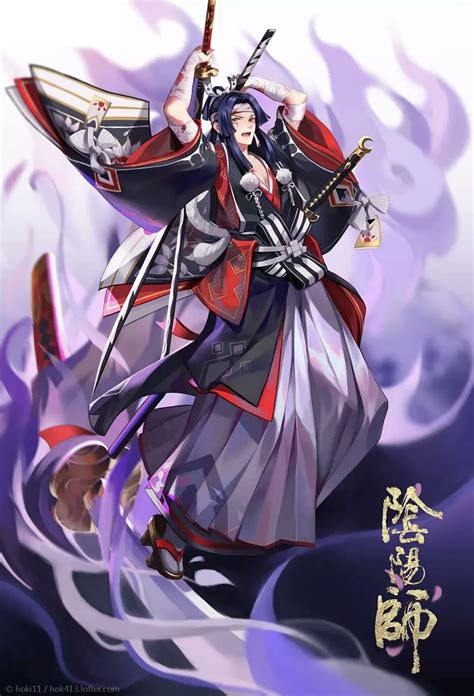 An Anime Character Holding Two Swords In Her Hand And Wearing A Long