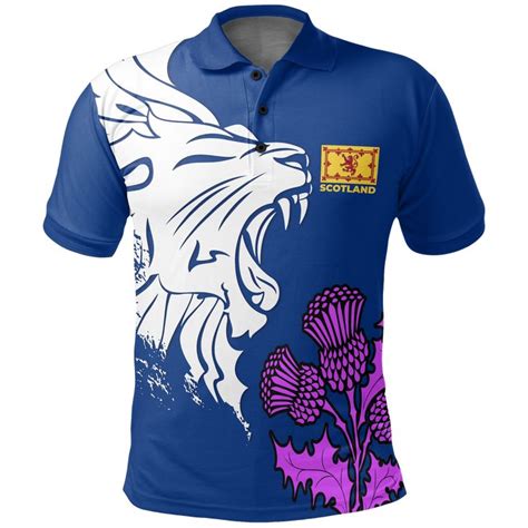 AIO Pride Scotland Polo Shirt Scottish Lion AIO Pride Polo Shirt