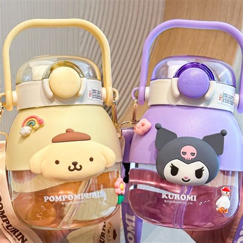 READY STOCKOriginal Sanrio 1050ml Tritan Water Bottle With Straw