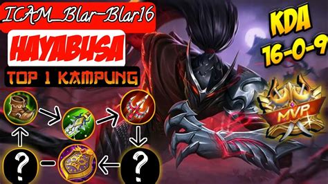 Build Terbaru Hayabusa Tersakit By Desplowvid Mobile Legend Youtube